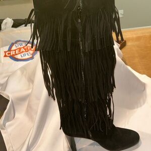 Stuart Weitzman Fringe boots